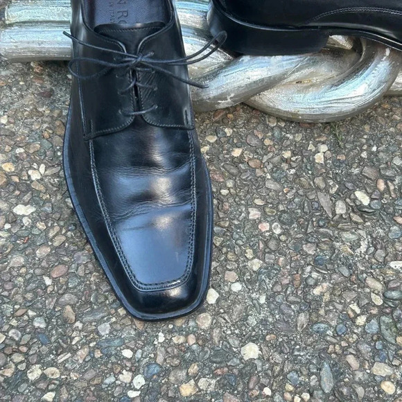 Taryn Rose Black Italian Made Lace Up Oxford Shoes Size 10 main image 5